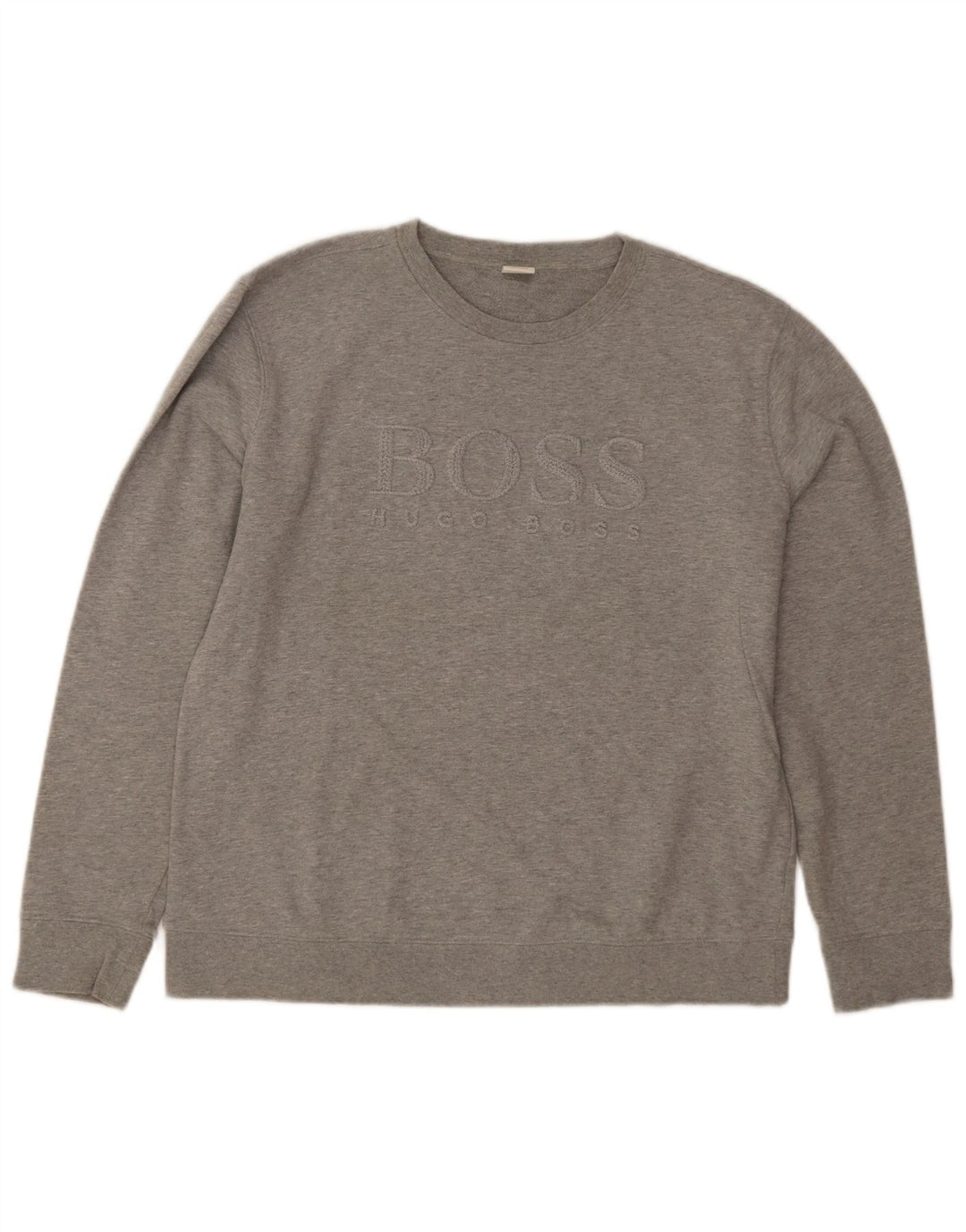Hugo Boss Womens Graphic Sweatshirt Jumper UK 16 Large Grey Cotton
