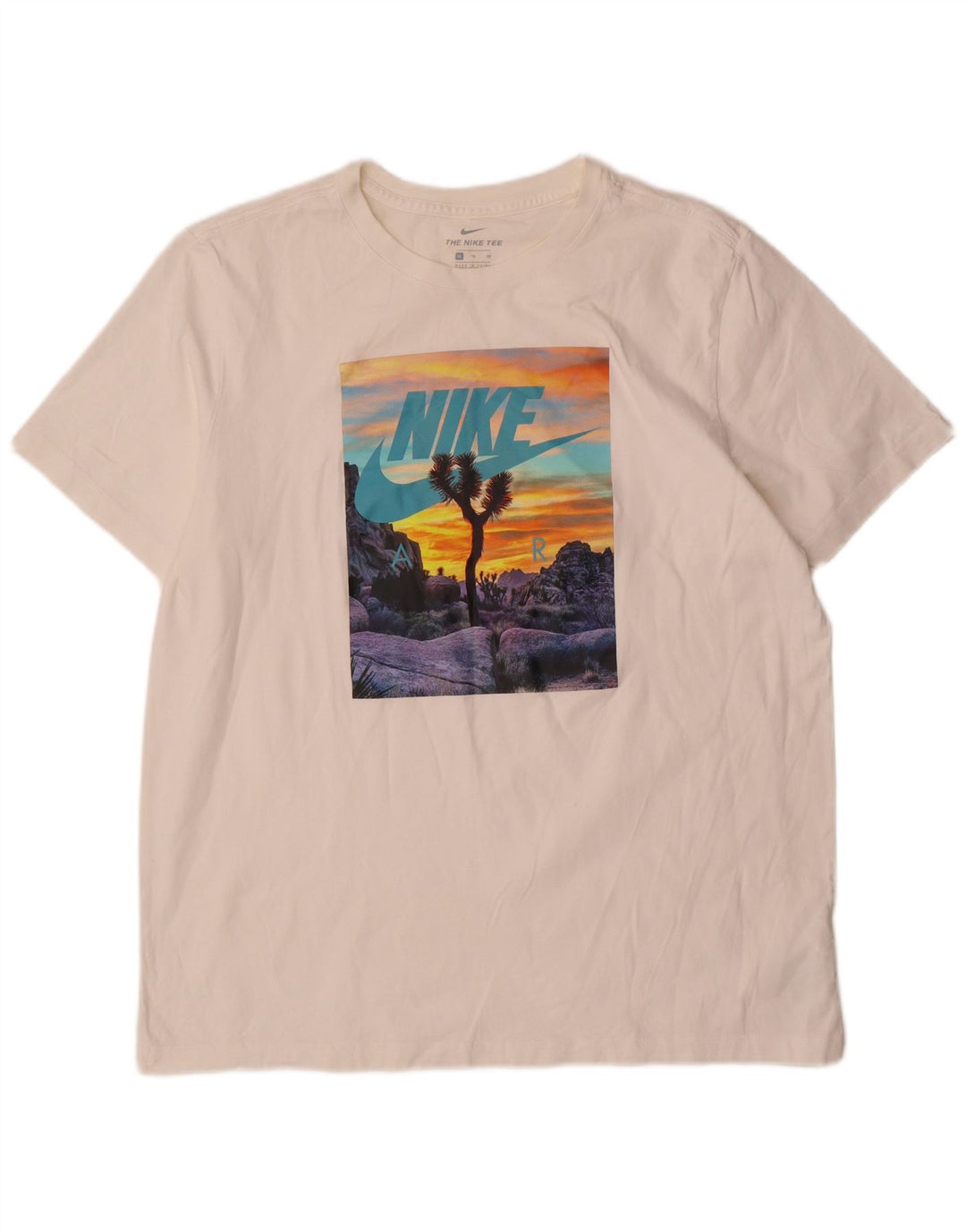 Nike Mens Graphic T-Shirt Top XL White Cotton