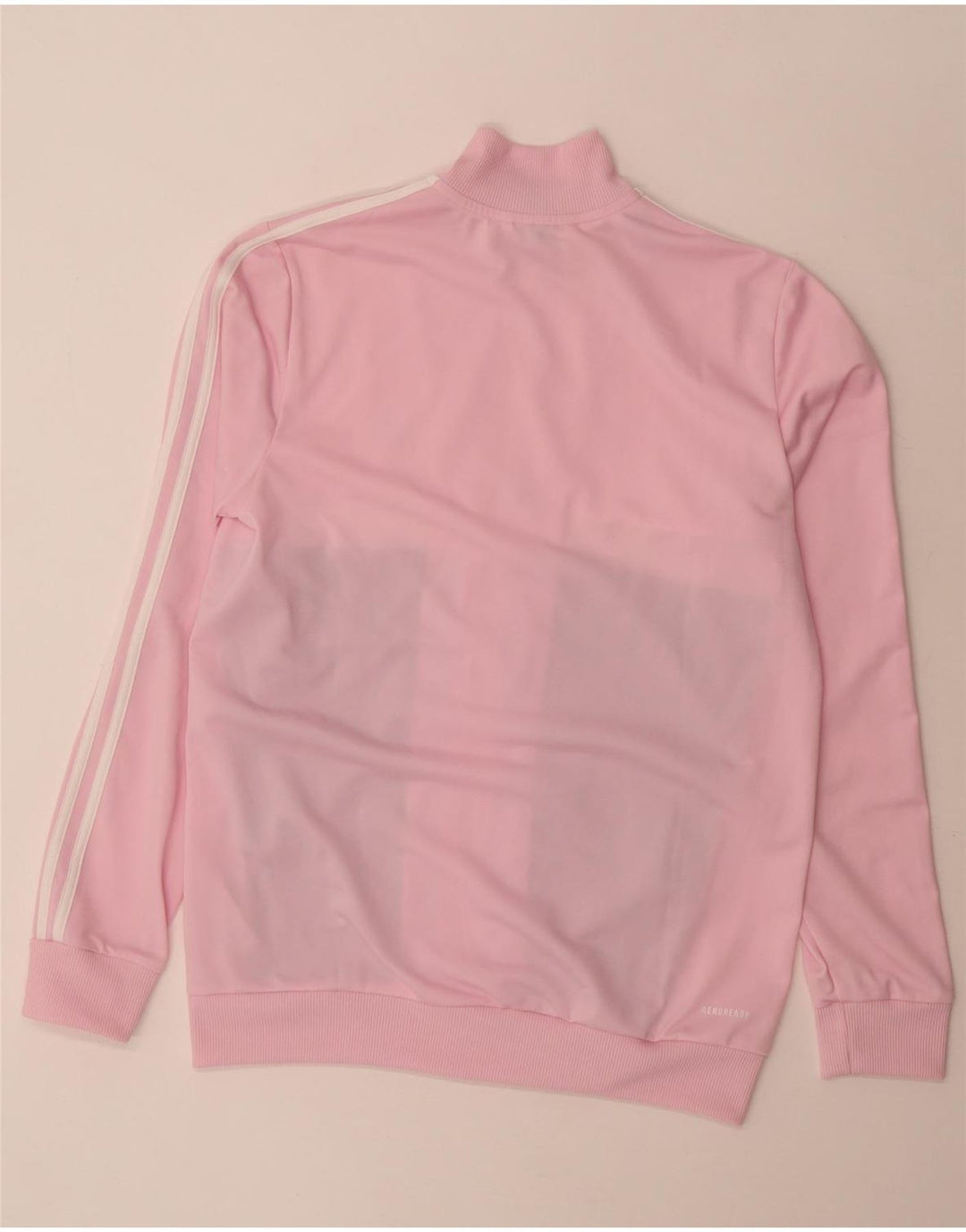 ADIDAS Girls Tracksuit Top Jacket 15-16 Years Pink Colourblock Polyester
