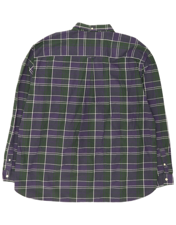 Lyle & Scott Mens Shirt 3XL Navy Blue Check Cotton