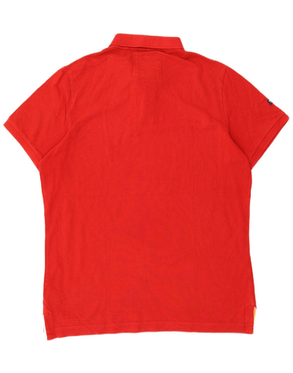 Superdry Mens Polo Shirt 3XL Red Cotton