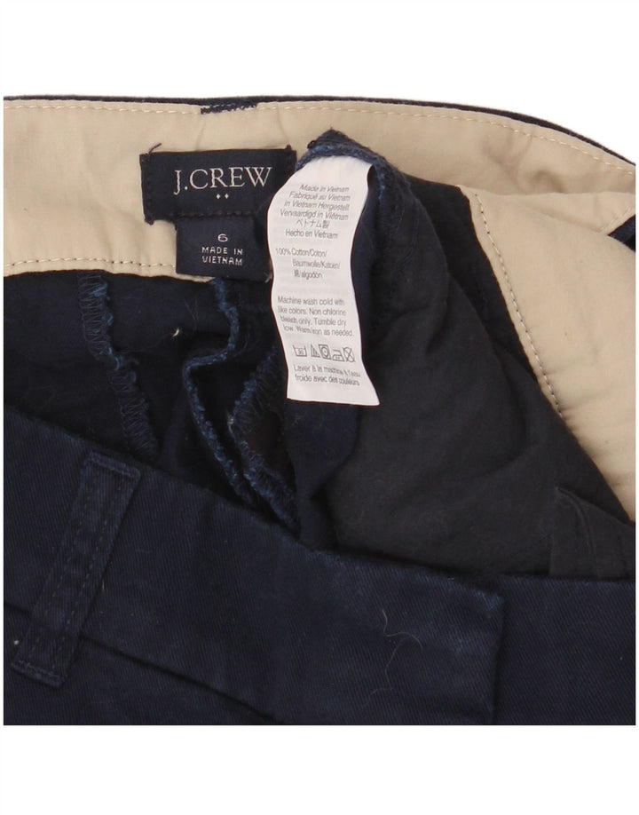 J. Crew Womens Chino Shorts US 6 Medium W32 Navy Blue Cotton