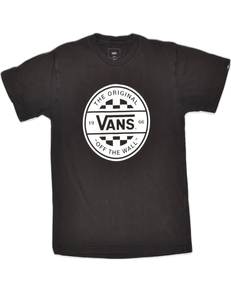 VANS Mens Classic Fit Graphic T-Shirt Top Small Black Cotton | Vintage Vans | Thrift | Second-Hand Vans | Used Clothing | Messina Hembry 