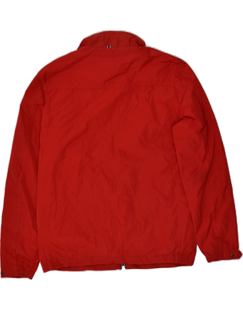 TOMMY HILFIGER Mens Bomber Jacket UK 38 Medium Red Polyester | Vintage Tommy Hilfiger | Thrift | Second-Hand Tommy Hilfiger | Used Clothing | Messina Hembry 