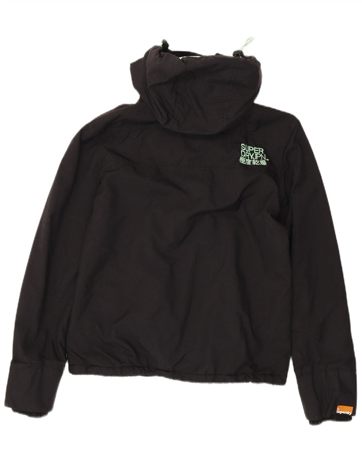 SUPERDRY Womens The Windcheater Windbreaker Jacket UK 14 Medium Black