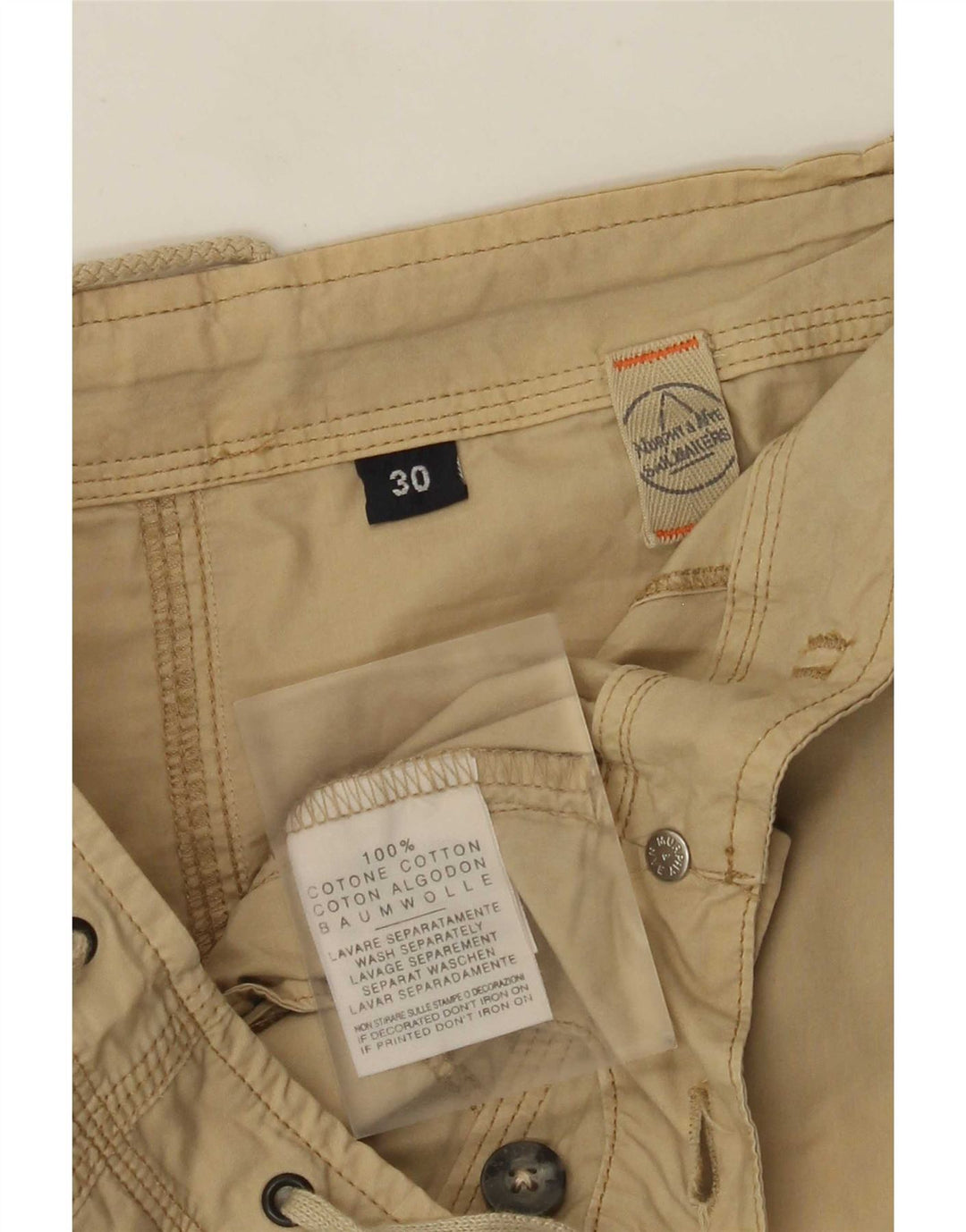 Murphy & Nye Womens A-Line Skirt W30 Medium Beige Cotton