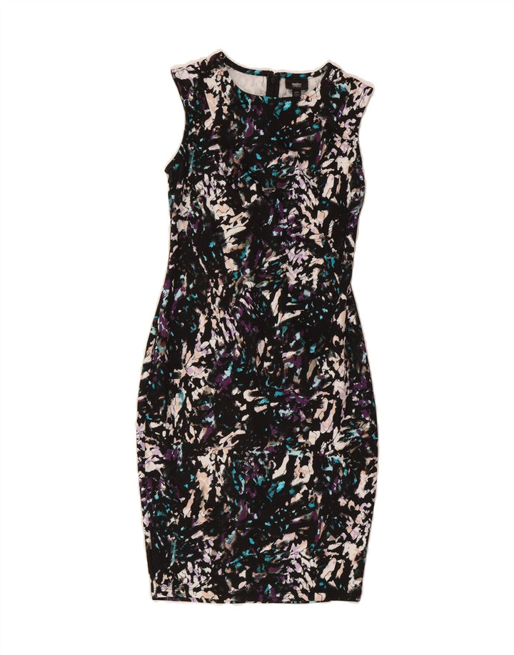MOSSIMO Womens Abstract Pattern Bodycon Dress UK 4 XS Multicoloured Vintage Mossimo and Second-Hand Mossimo from Messina Hembry 