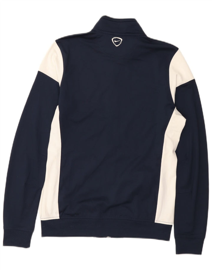 Nike Mens Dri Fit Tracksuit Top Jacket Medium Navy Blue Colourblock