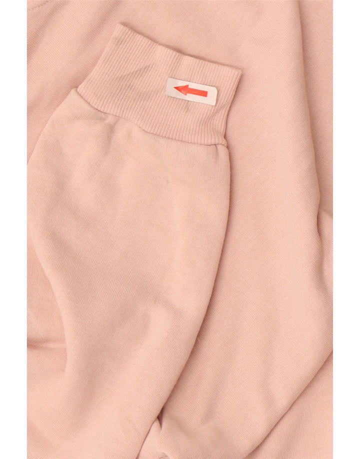 Marks & Spencer Womens Hoodie Jumper UK 12 Medium Pink Cotton