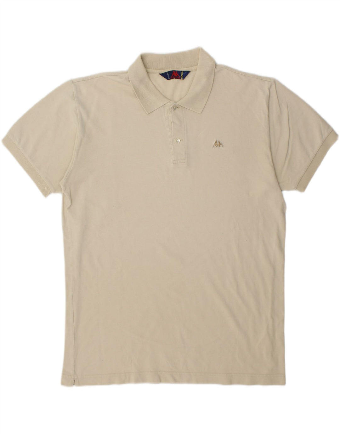 KAPPA Mens Polo Shirt XL Beige Cotton Vintage Kappa and Second-Hand Kappa from Messina Hembry 