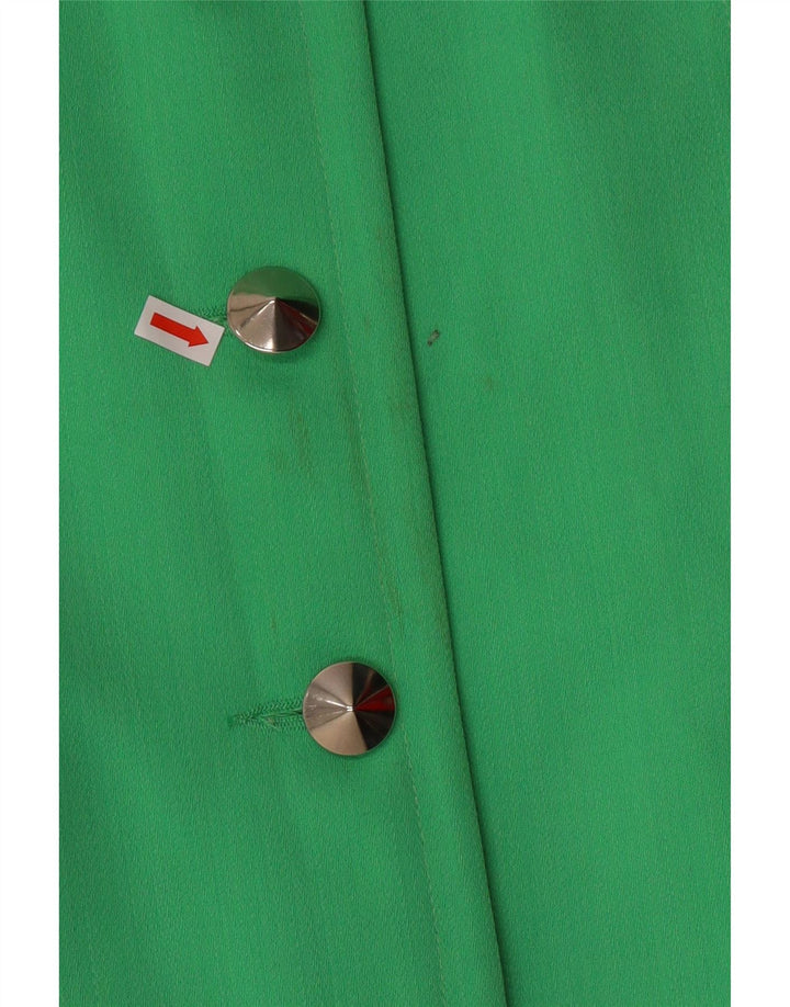 Michael H. Womens 5 Button Blazer Jacket UK 14 Medium Green Classic