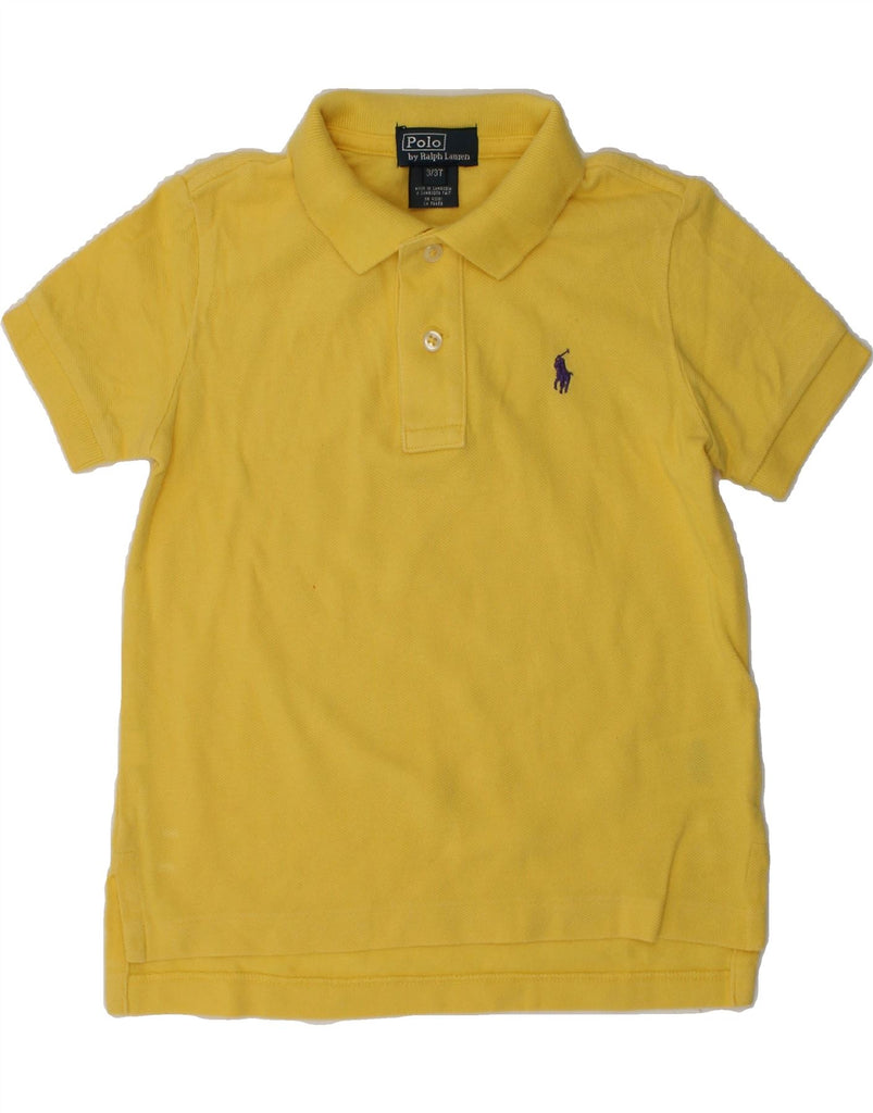 POLO RALPH LAUREN Boys Polo Shirt 2-3 Years Yellow Cotton | Vintage Polo Ralph Lauren | Thrift | Second-Hand Polo Ralph Lauren | Used Clothing | Messina Hembry 