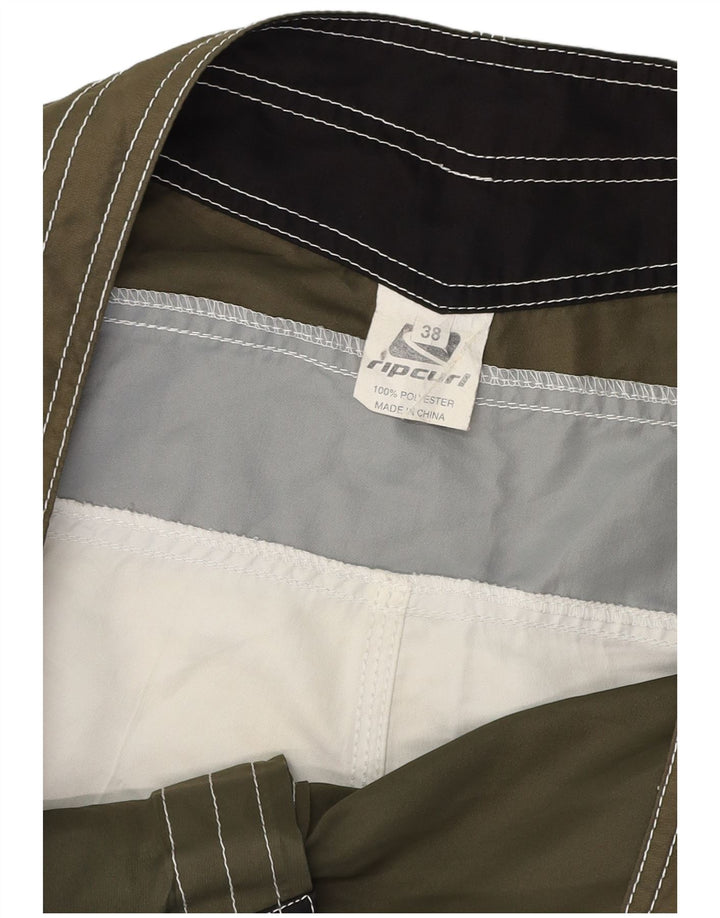 Rip Curl Mens Swimming Shorts XL  Khaki Colourblock Polyester