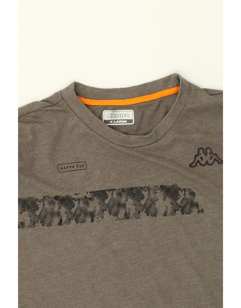 KAPPA Mens T-Shirt Top XL Grey Cotton | Vintage Kappa | Thrift | Second-Hand Kappa | Used Clothing | Messina Hembry 