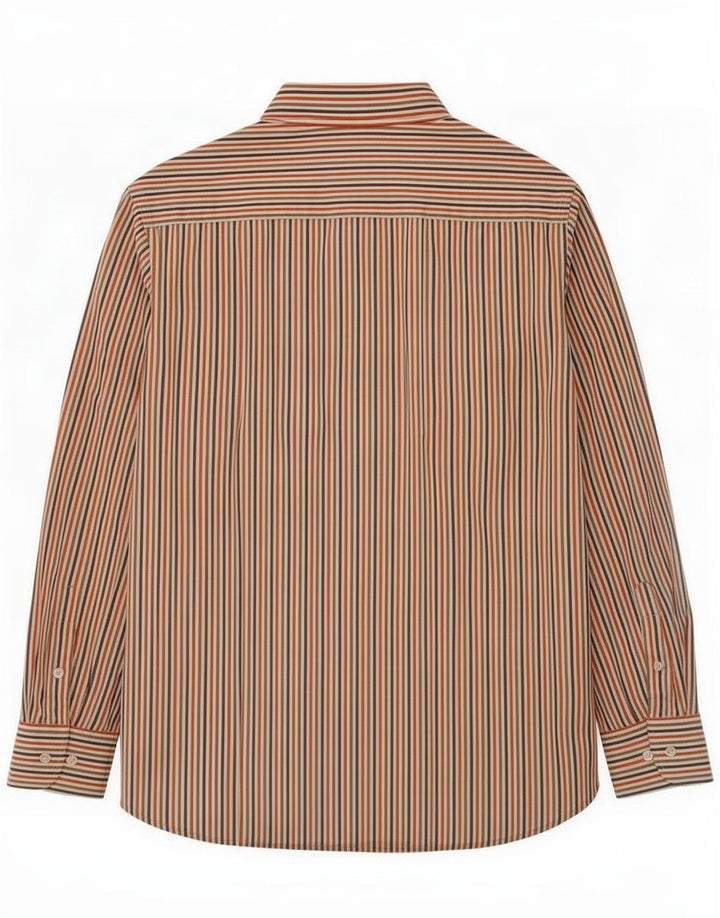 Massimo Dutti Mens Shirt 2XL Multicoloured Pinstripe Cotton