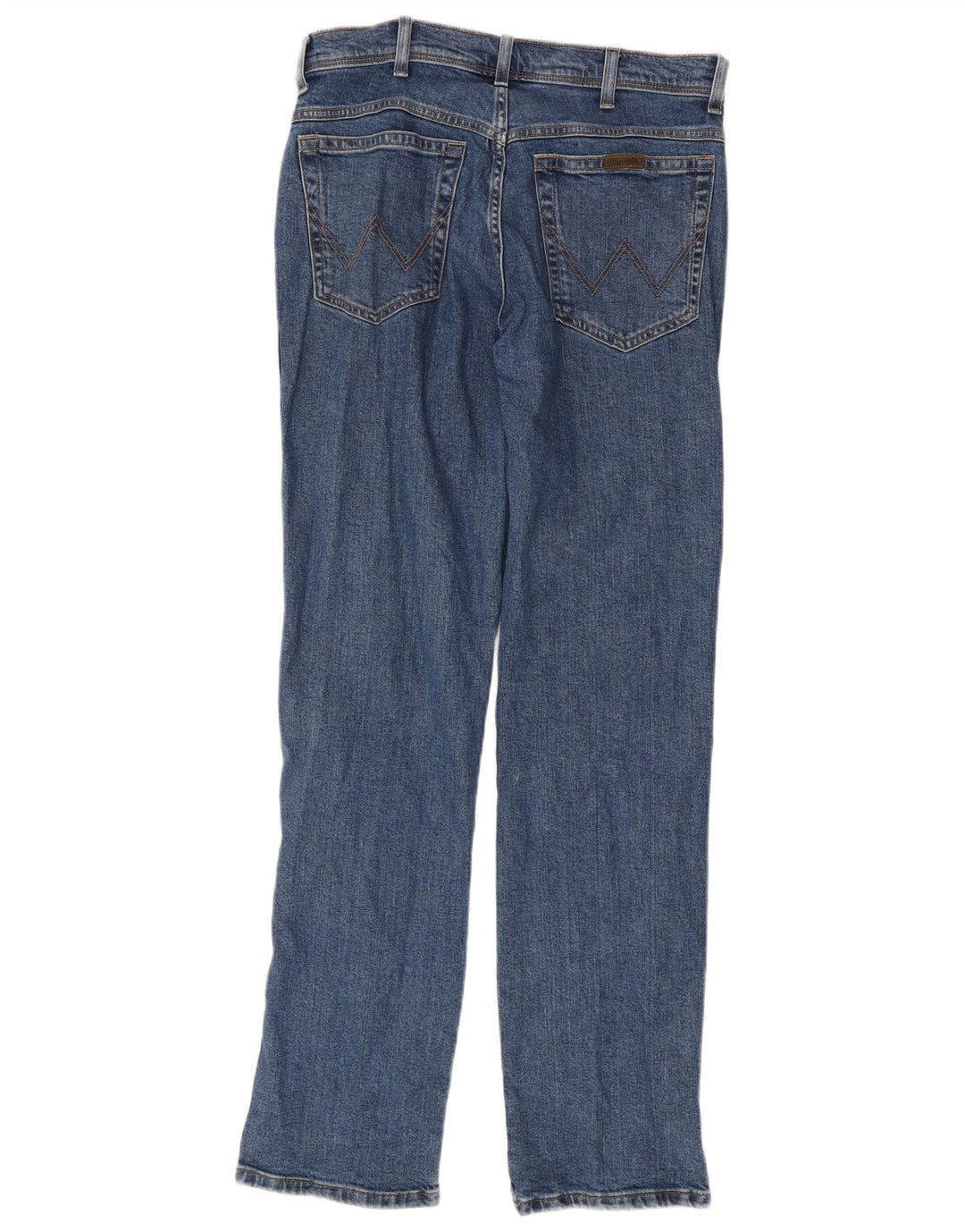WRANGLER Mens Regular Fit Straight Jeans W33 L34 Blue Cotton