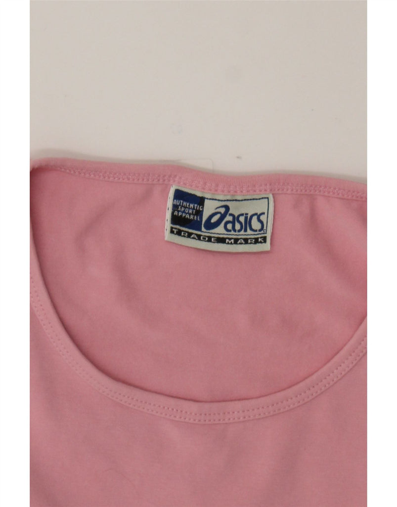 ASICS Girls T-Shirt Top 11-12 Years Medium Pink Cotton Vintage Asics and Second-Hand Asics from Messina Hembry 