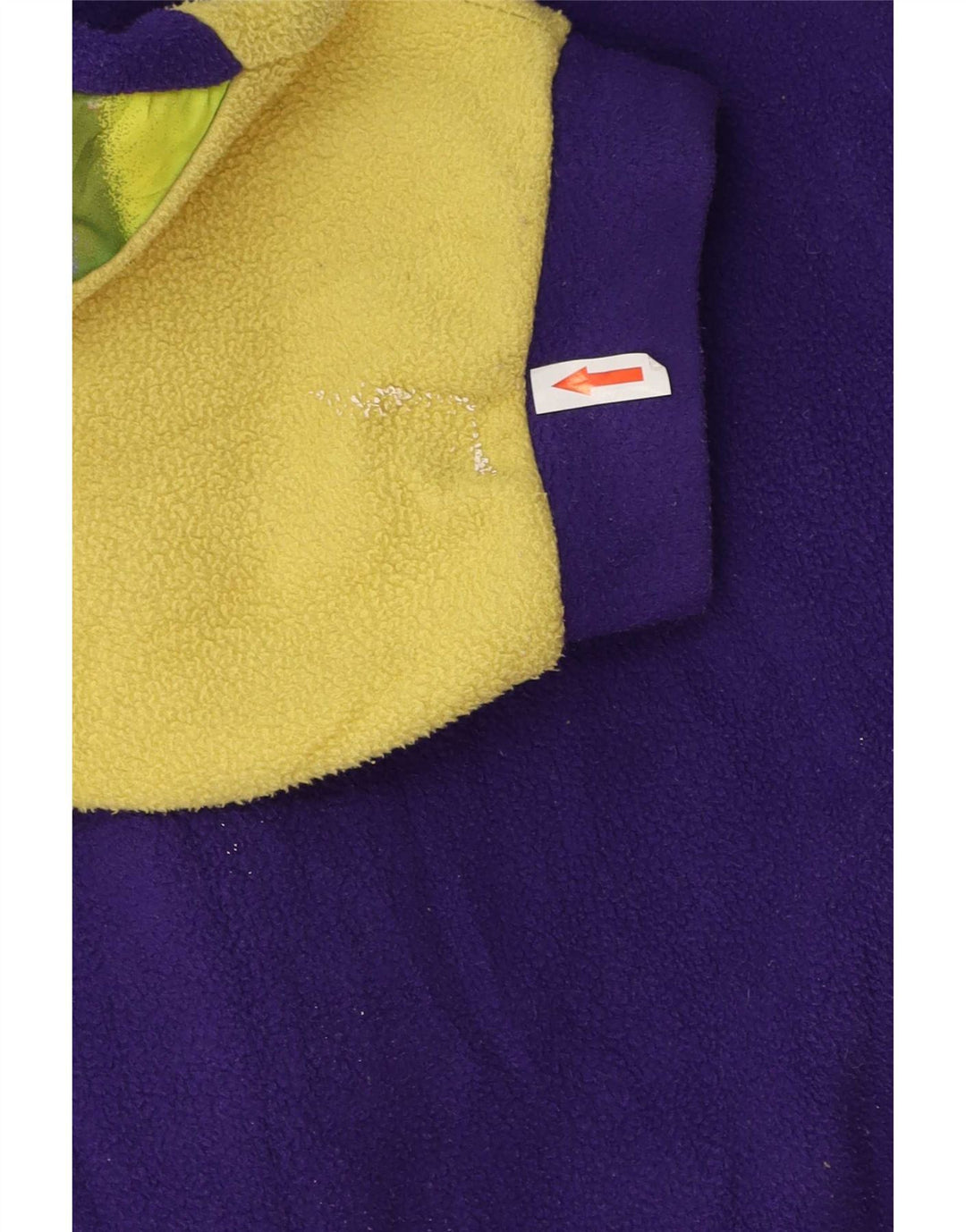 Vintage Mens Fleece Jacket UK 42 XL Purple Colourblock Polyester