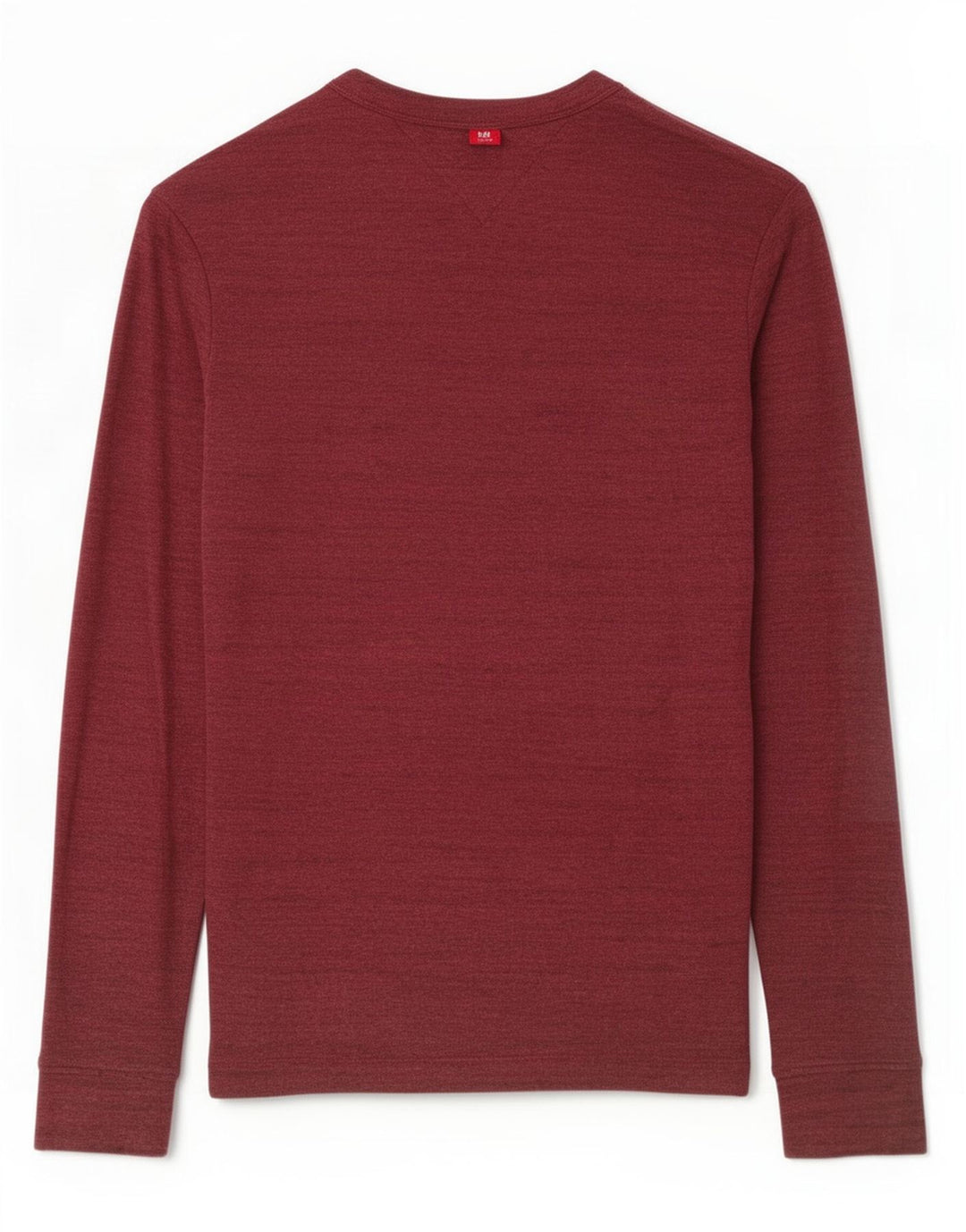 Tommy Hilfiger Mens Top Long Sleeve Medium Burgundy Flecked Cotton