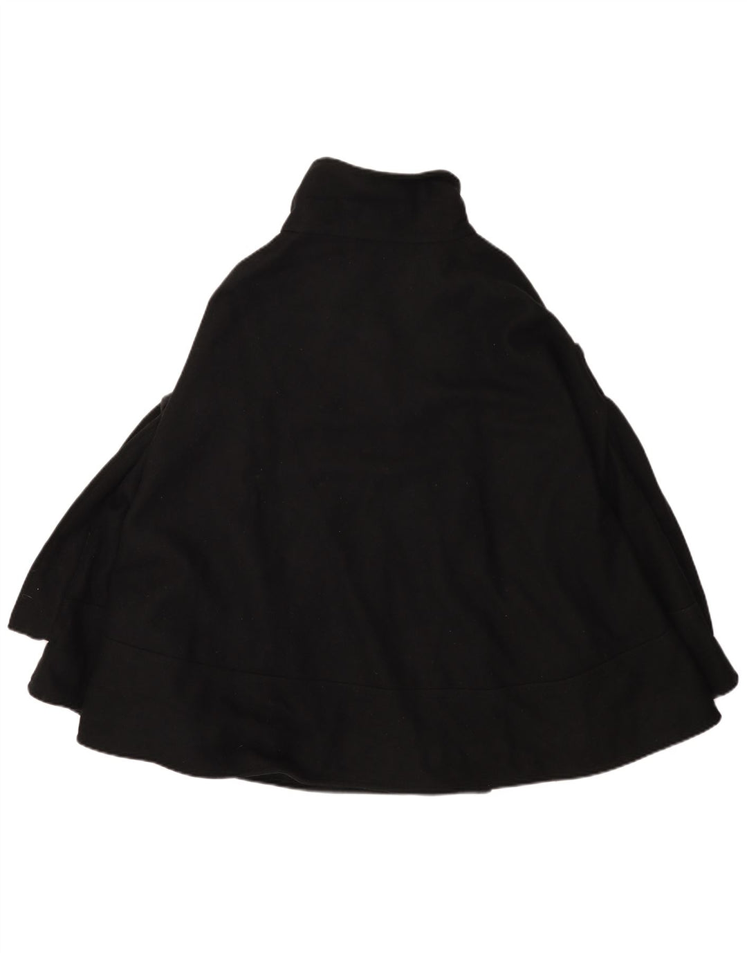 Zara Womens Double Breasted Cape Coat UK 16 Large Black