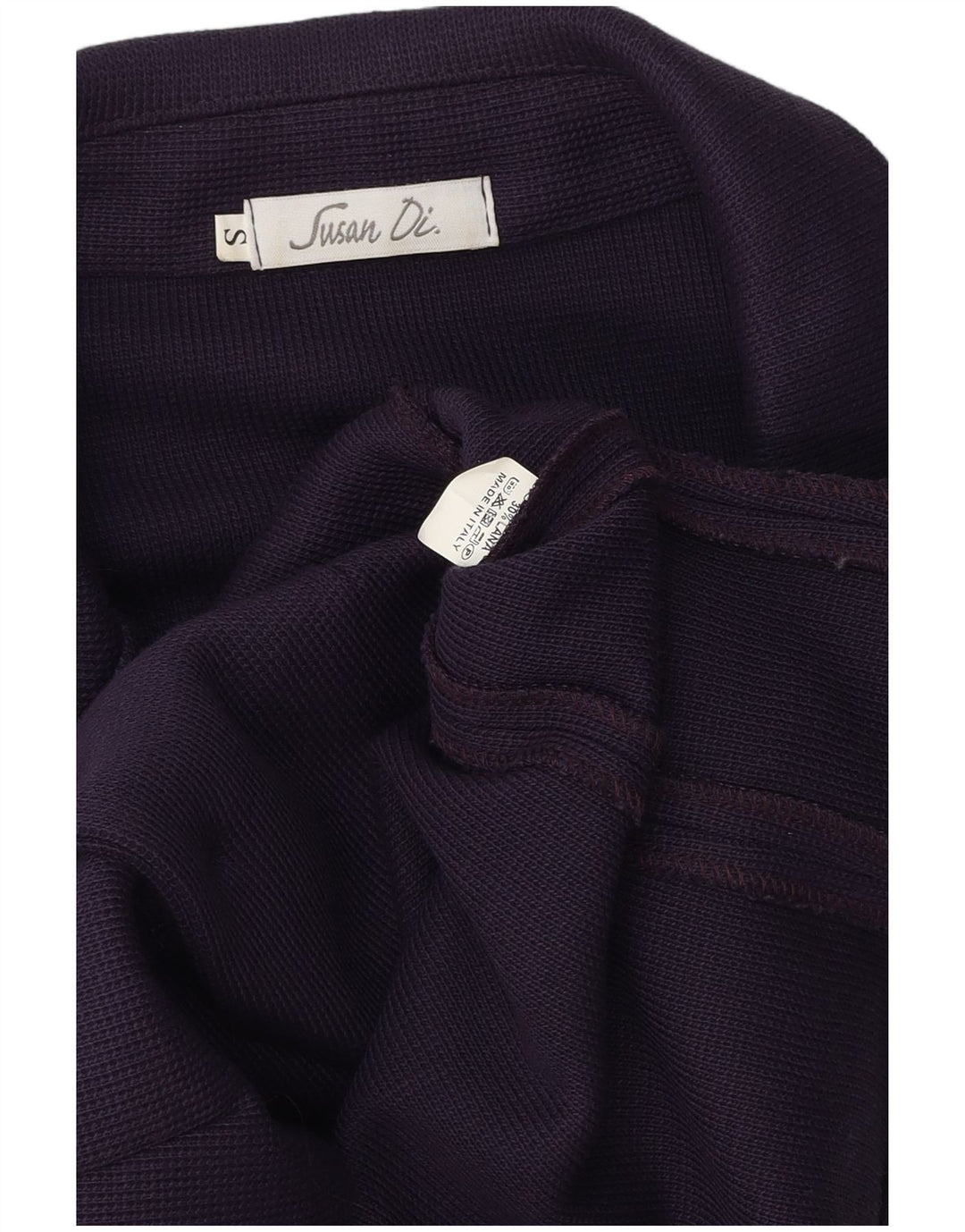 Vintage Womens Knit 2 Button Blazer Jacket UK 10 Small Purple Polyester