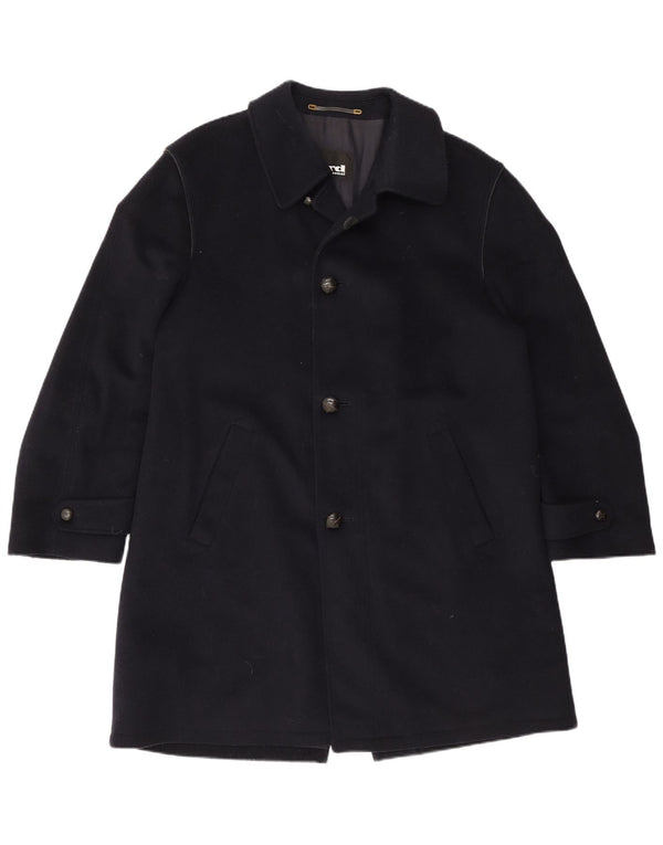 LORD Mens Overcoat IT 50 Large Navy Blue Wool