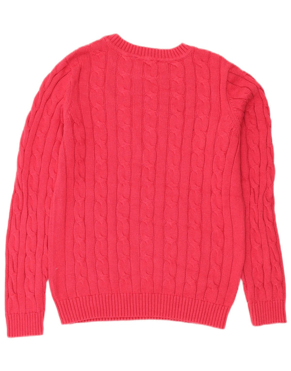 Crew Clothing Womens Boat Neck Jumper Sweater UK 8 Small Red Cotton