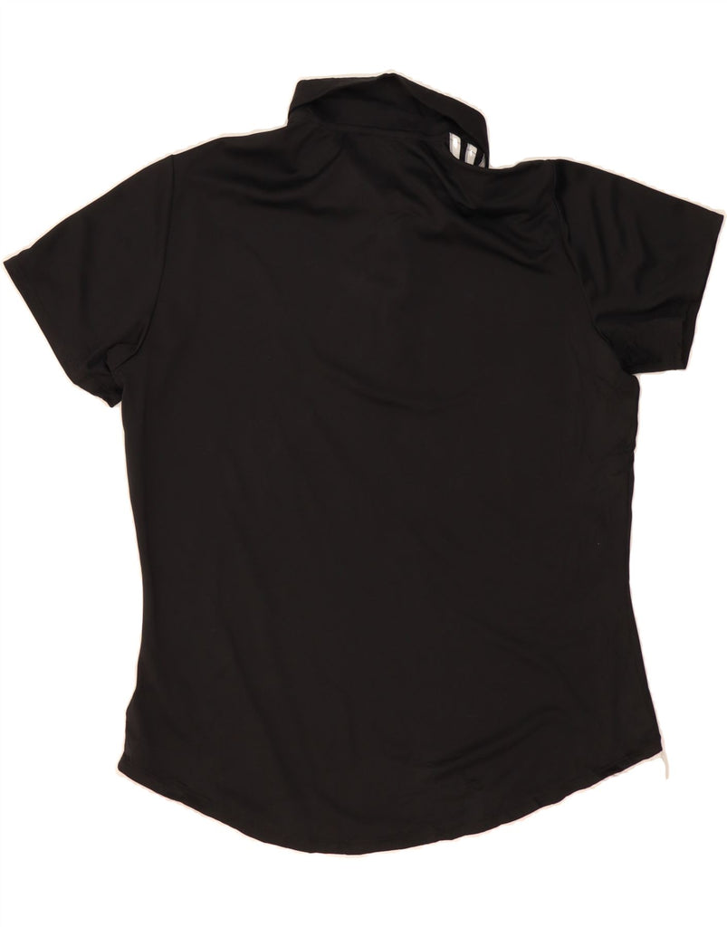 ADIDAS Mens Polo Shirt Large Black Polyester Vintage Adidas and Second-Hand Adidas from Messina Hembry 
