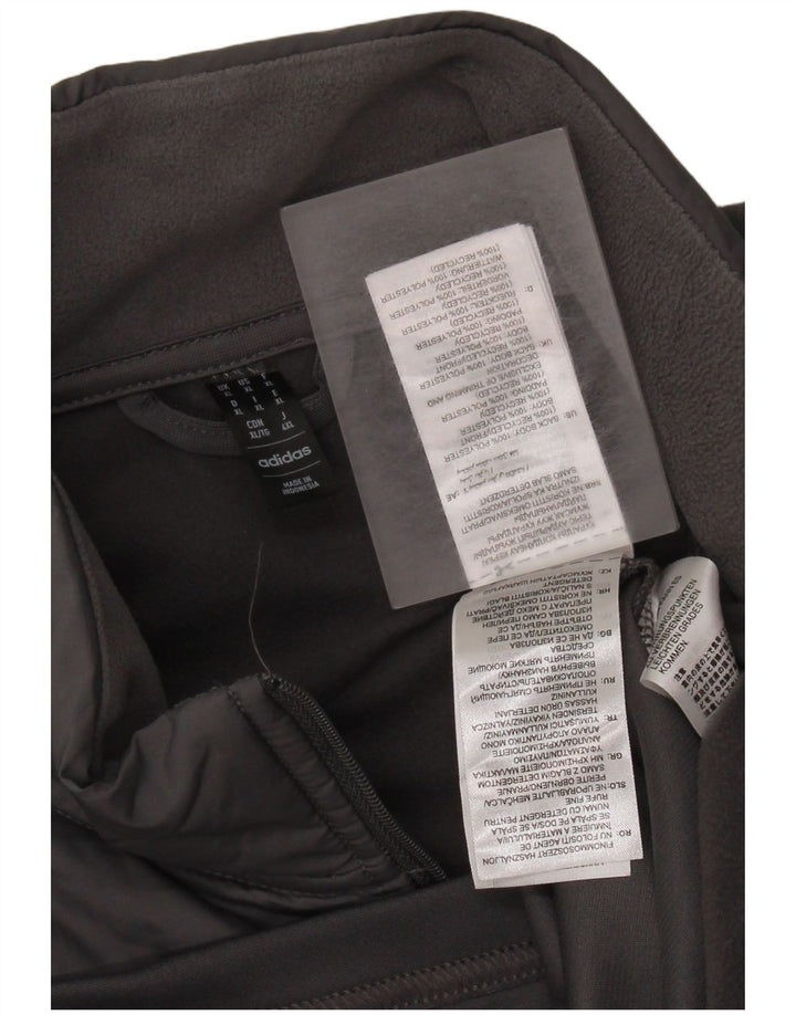 Adidas Mens Aeroready Zip Neck Pullover Tracksuit Top XL Grey Polyester