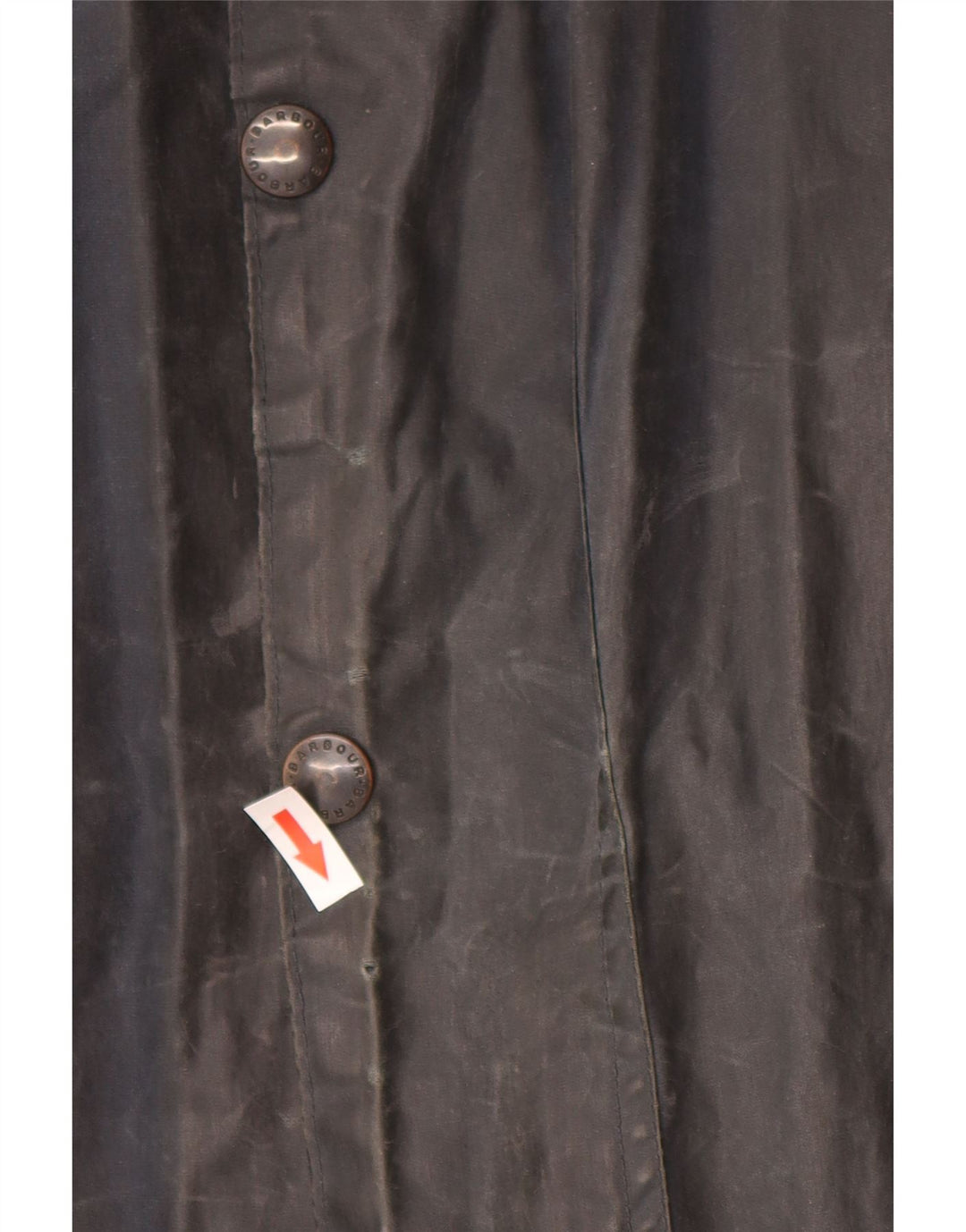 BARBOUR Mens Beaufort Waxed Cotton Jacket UK 38 Small Navy Blue Cotton