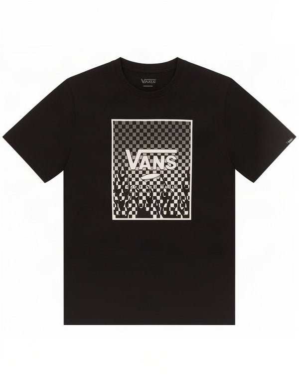 Vans Boys Classic Fit Graphic T-Shirt Top 12-13 Years Large Black Cotton