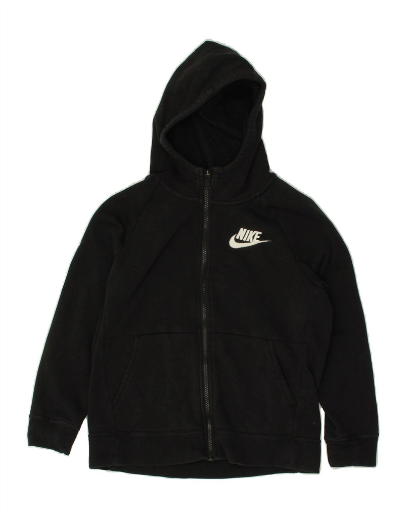 NIKE Boys Graphic Standard Fit Zip Hoodie Sweater 10-11 Years Medium Black | Vintage Nike | Thrift | Second-Hand Nike | Used Clothing | Messina Hembry 