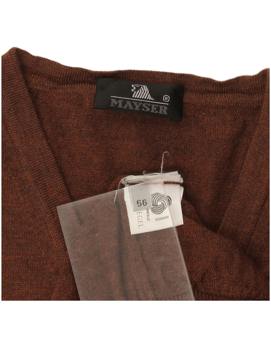 MAYSER Mens Vest Tank Top IT 56 XL Brown Wool