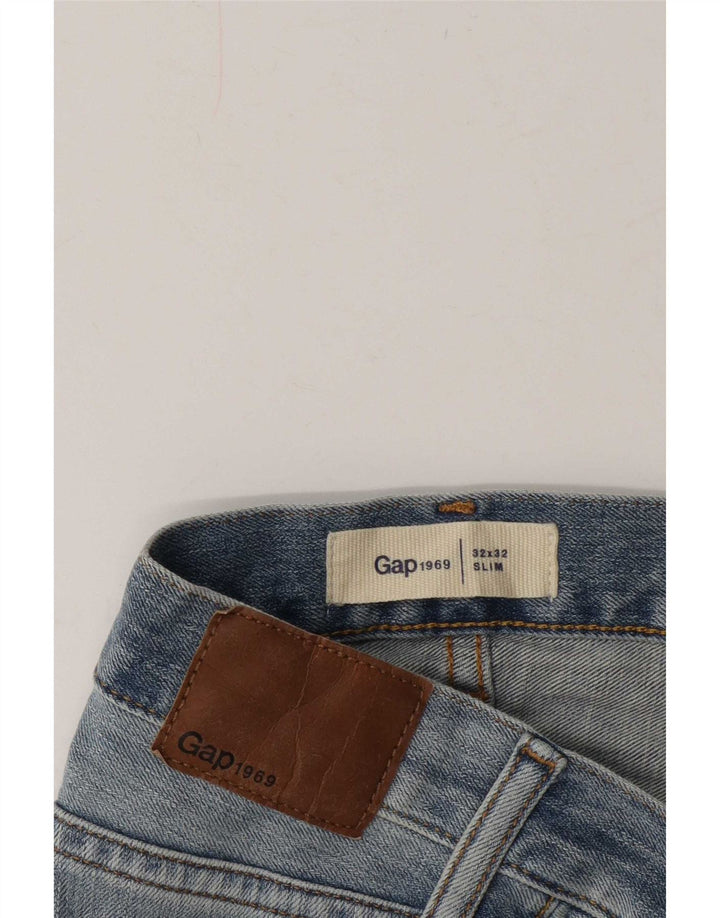 Gap Mens Distressed Slim Jeans W32 L32 Blue