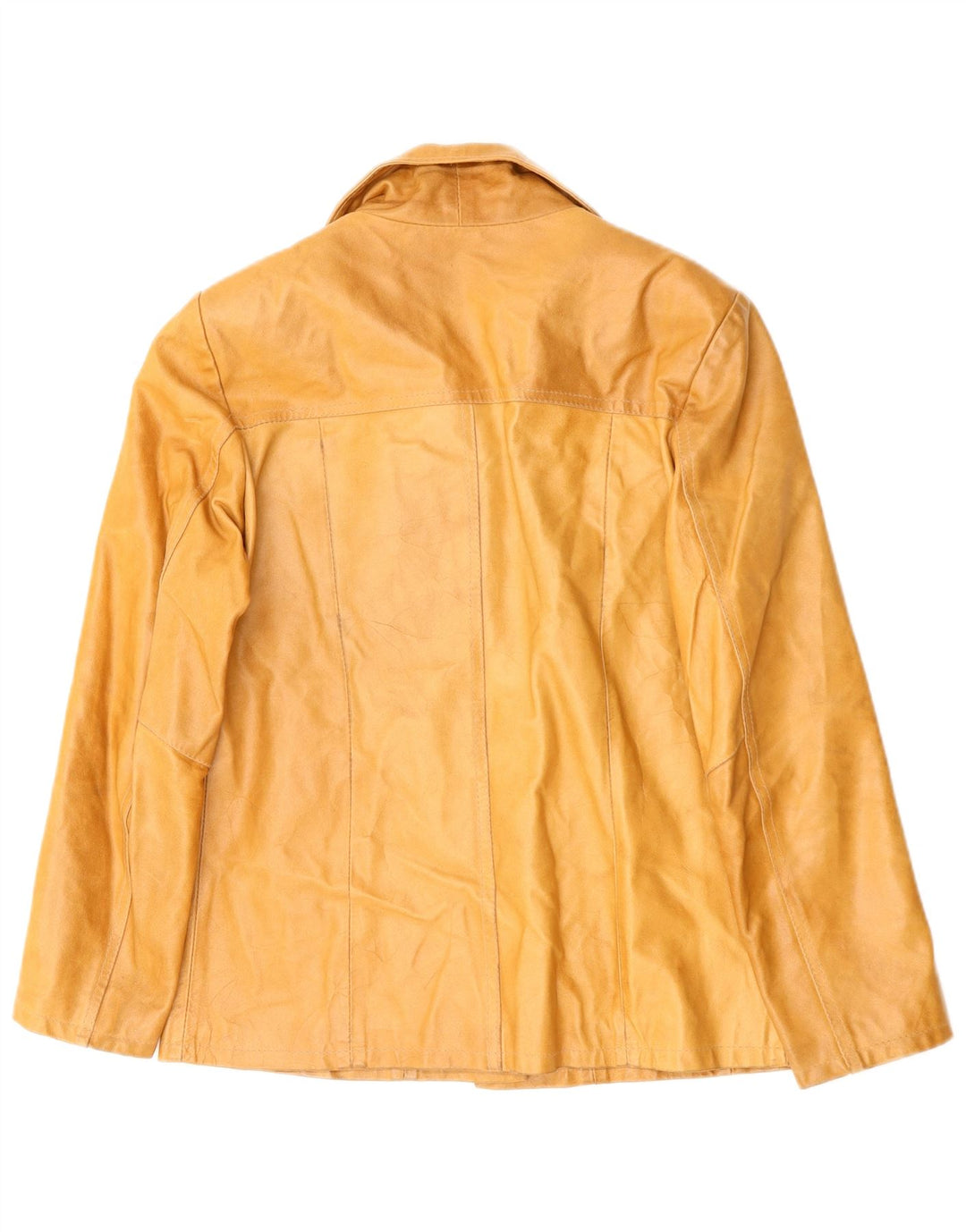 FERRONE Womens Leather Jacket UK 16 Large Brown Leather