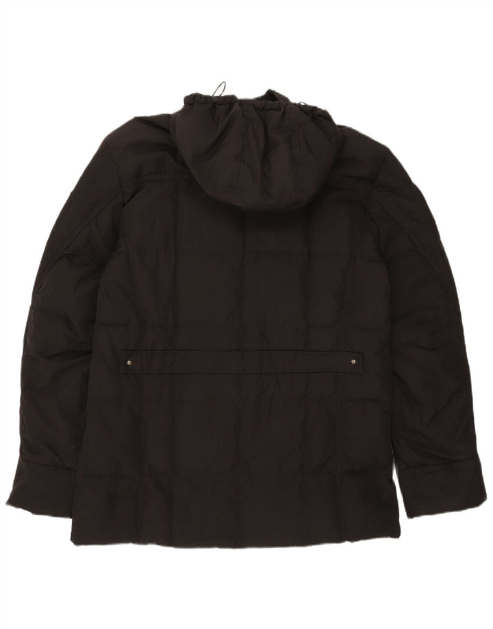 Calvin Klein Mens Hooded Padded Jacket IT 52 XL Black Polyester