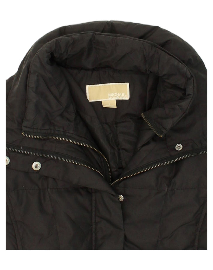 MICHAEL KORS Womens Padded Coat UK 10 Small Black Nylon | Vintage Michael Kors | Thrift | Second-Hand Michael Kors | Used Clothing | Messina Hembry 