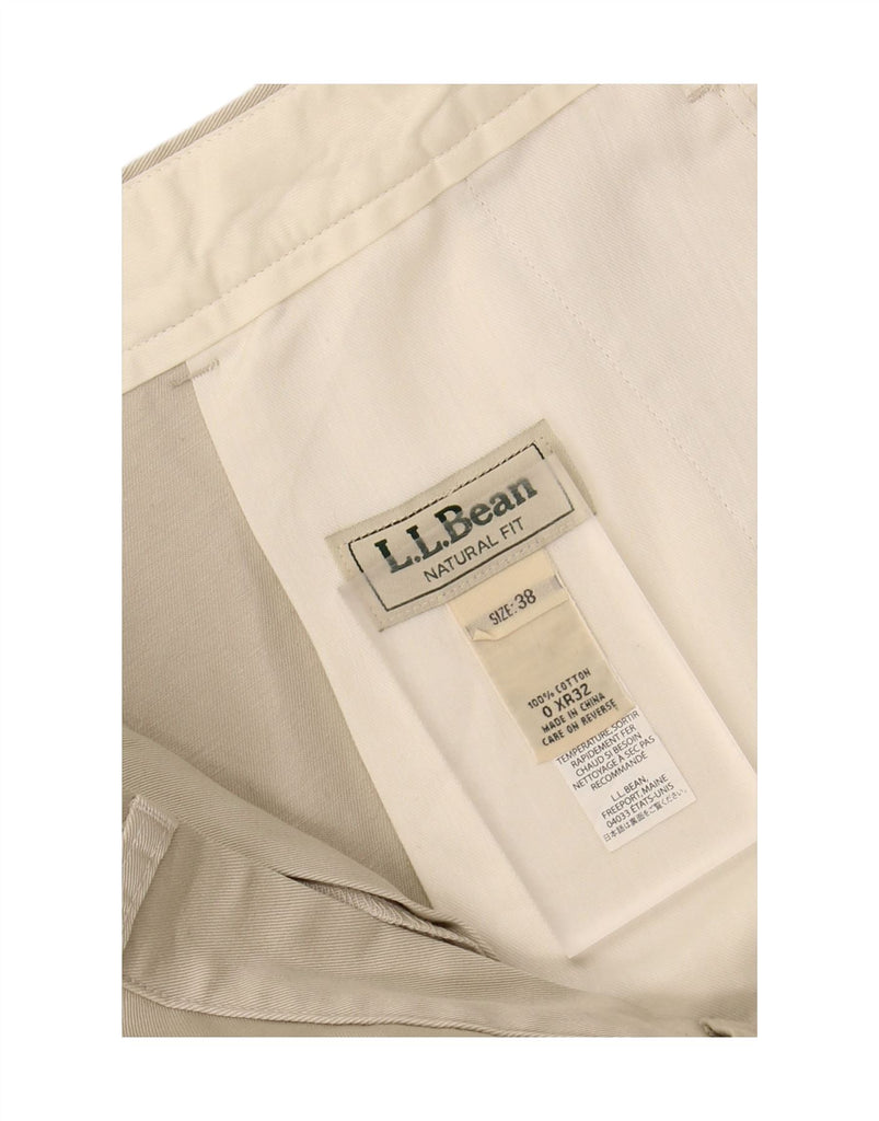 L.L.BEAN Mens Natural Fit Chino Shorts W38 XL Beige Cotton Vintage L.L.Bean and Second-Hand L.L.Bean from Messina Hembry 