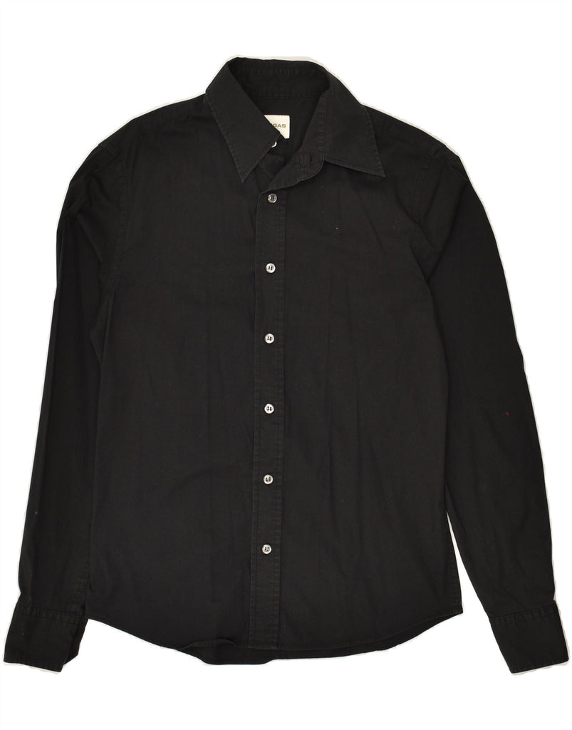 GAS Mens Shirt Small Black | Vintage Gas | Thrift | Second-Hand Gas | Used Clothing | Messina Hembry 