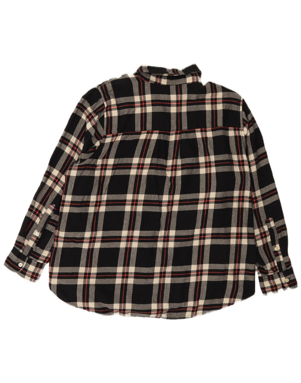Levi's Womens Relaxed Fit Flannel Shirt UK 18 XL Black Check Cotton