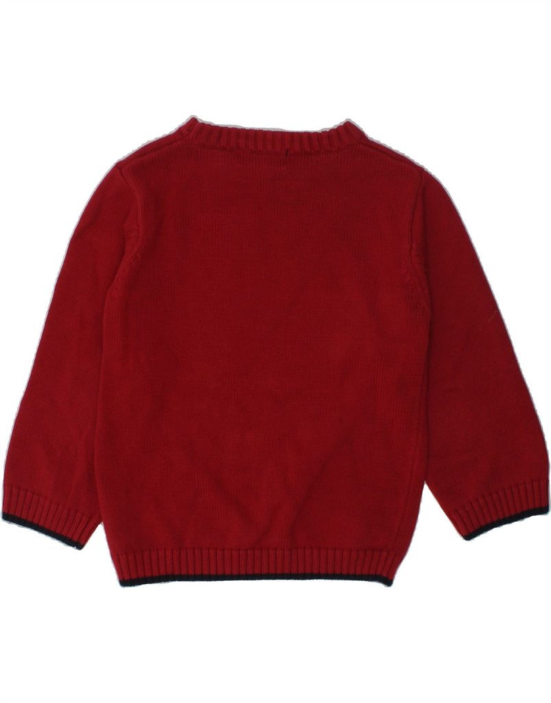 GANT Boys Graphic Boat Neck Jumper Sweater 2-3 Years Maroon Cotton | Vintage Gant | Thrift | Second-Hand Gant | Used Clothing | Messina Hembry 