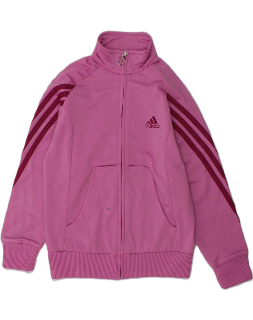 ADIDAS Girls Tracksuit Top Jacket 5-6 Years Pink Polyester | Vintage Adidas | Thrift | Second-Hand Adidas | Used Clothing | Messina Hembry 