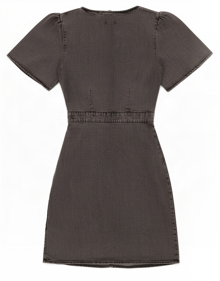 Superdry Womens Denim Dress UK 10 Small Grey Lyocell