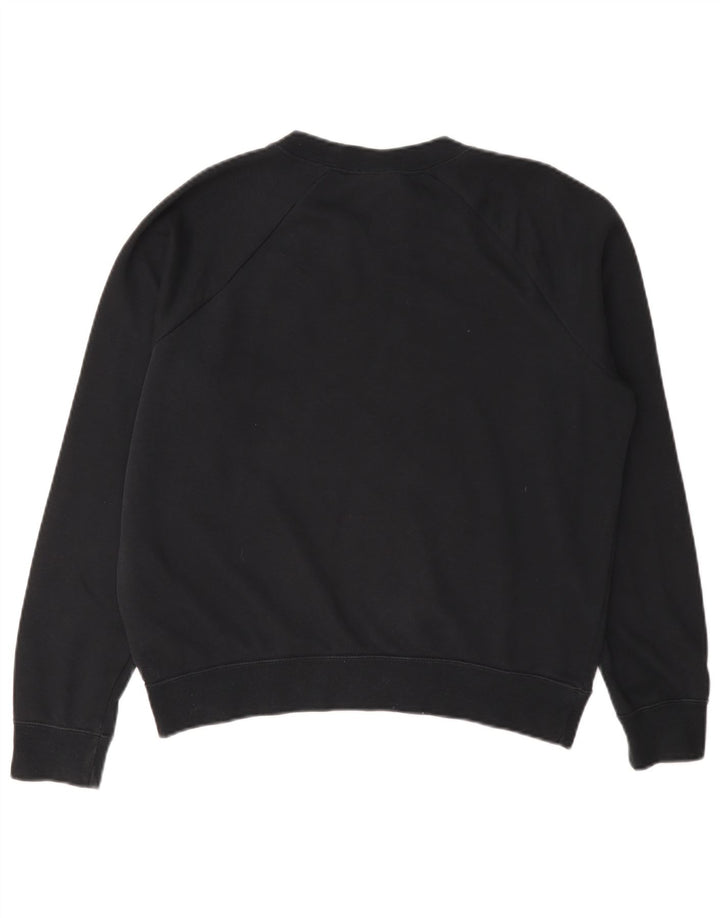 Nike Womens Oversized Sweatshirt Jumper UK 10 Small Black Cotton