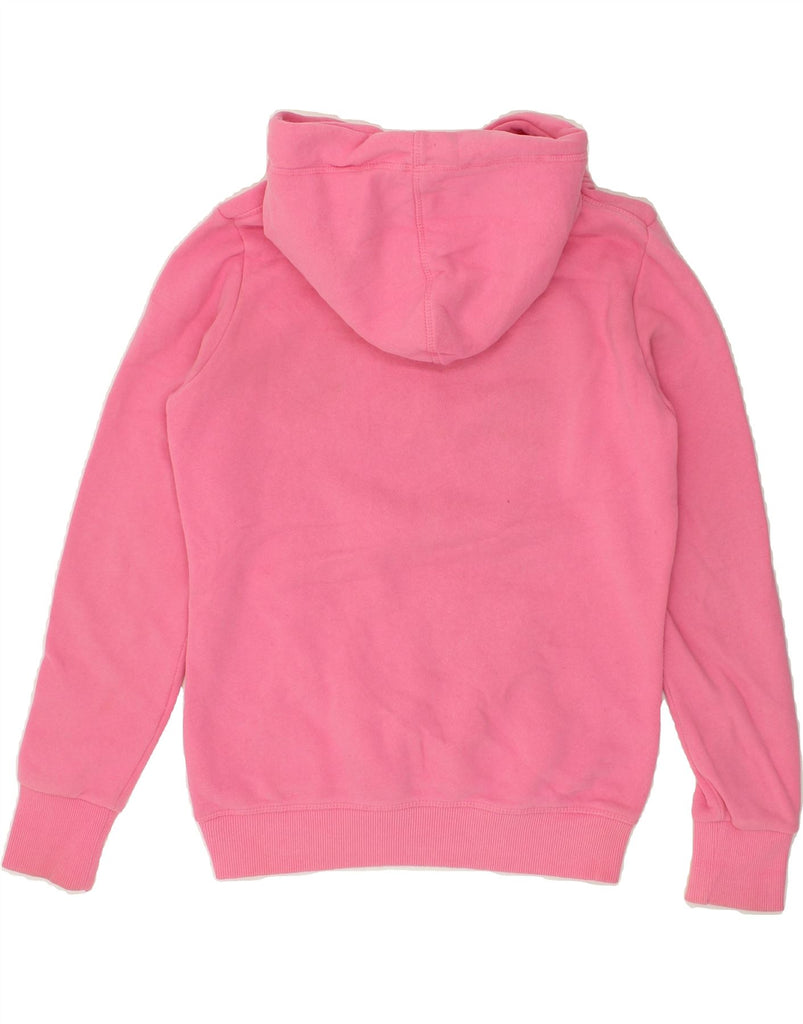 SUPERDRY Womens Graphic Hoodie Jumper UK 10 Small Pink Cotton | Vintage Superdry | Thrift | Second-Hand Superdry | Used Clothing | Messina Hembry 