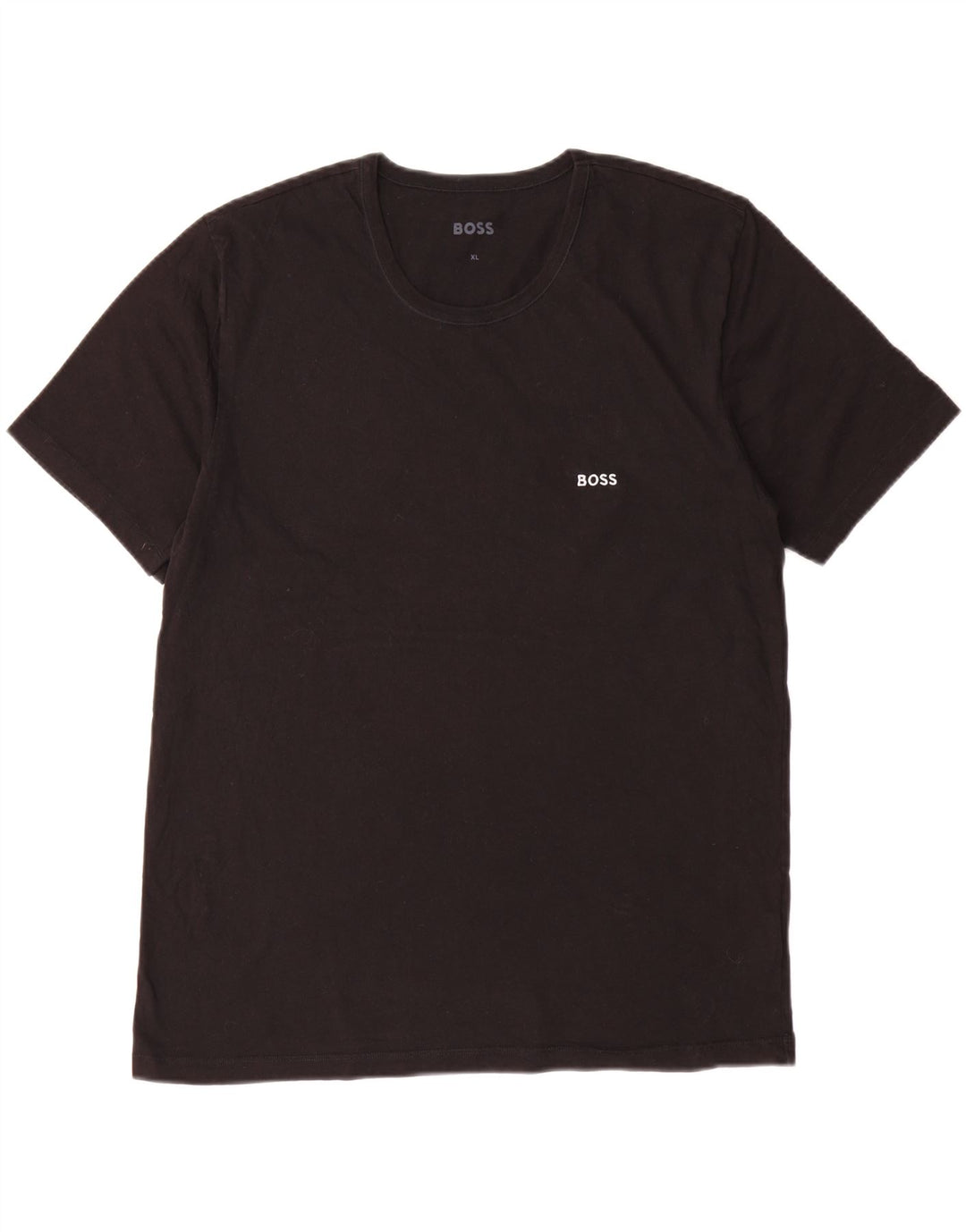 Hugo Boss Mens T-Shirt Top XL Black Cotton