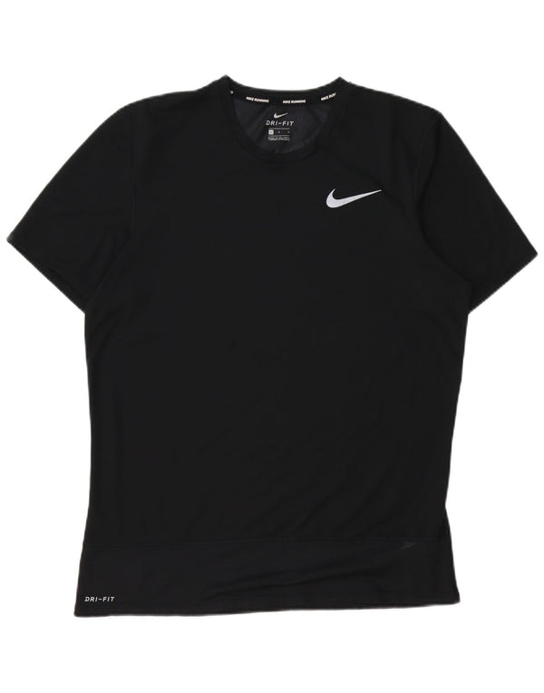 Nike Mens Dri Fit T-Shirt Top Large Black Polyester