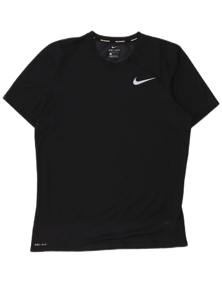 Nike Mens Dri Fit T-Shirt Top Large Black Polyester