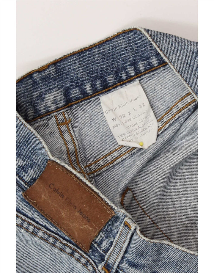 Calvin Klein Mens Denim Shorts W32 Medium Blue Cotton