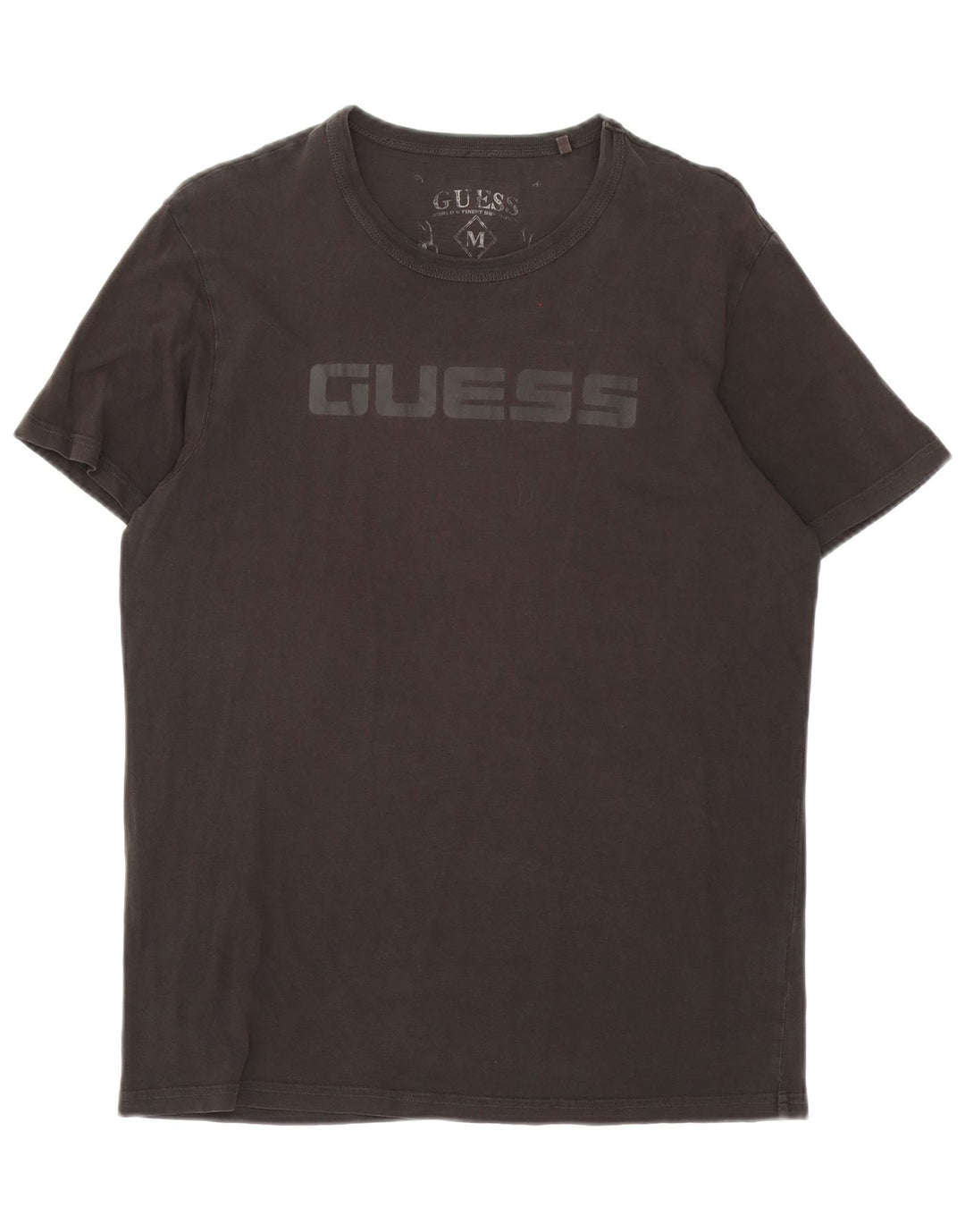 Guess Mens Graphic T-Shirt Top Medium Black Cotton